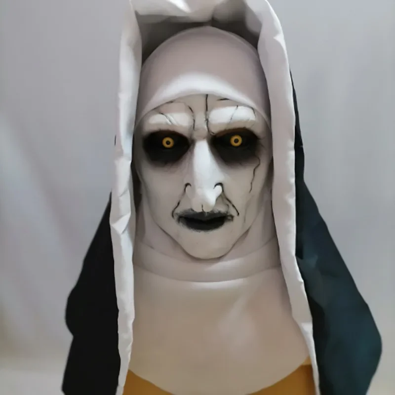 Nun Mask Soul Summoning 2 Cosplay Headcover Halloween Terrifying Nun Soul Masque Prop Terror Nun Ghost Headgear Scary Grimace