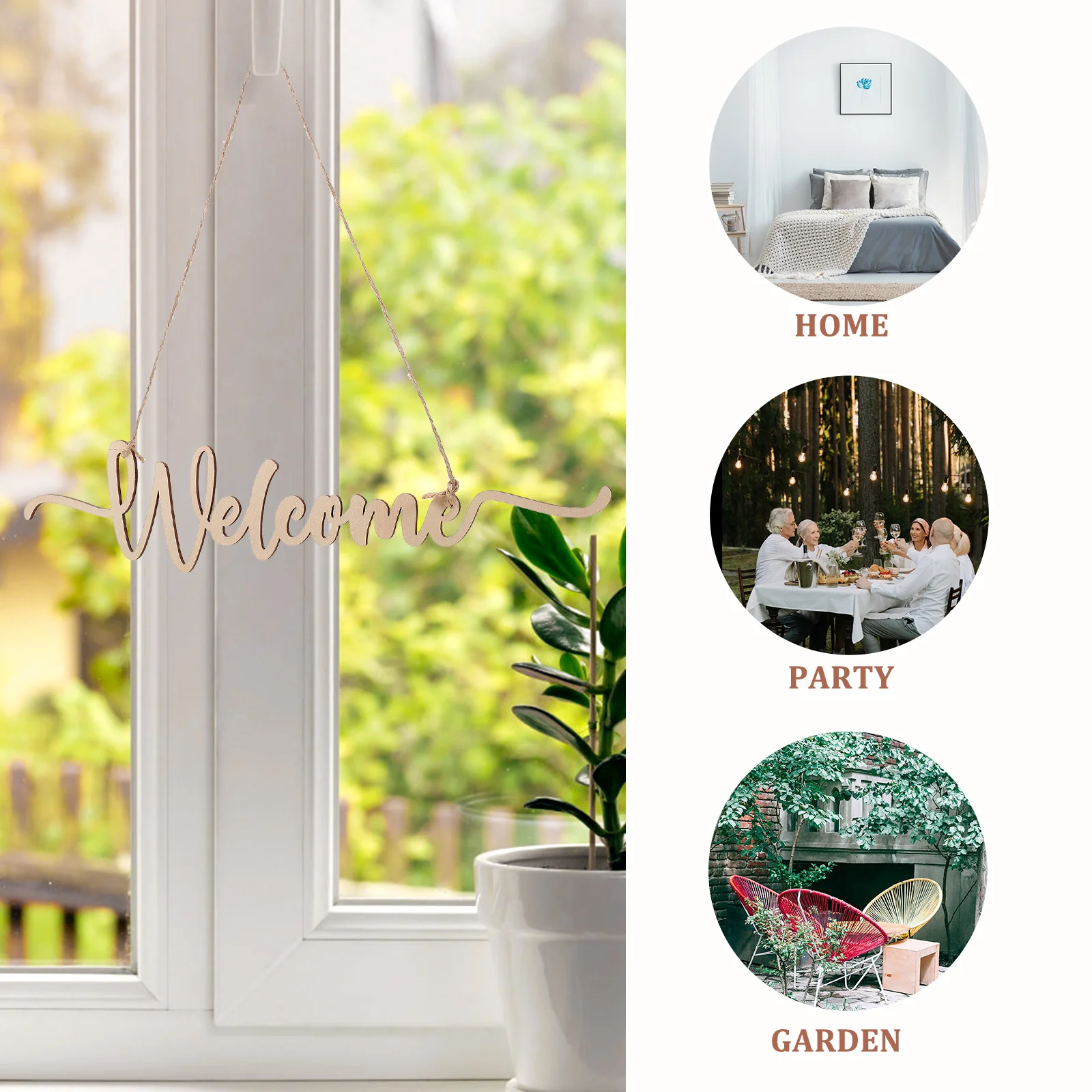 

Wooden Welcome Rustic Farmhouse Decor Hanging Wall Wooden Hanging Welcome Signs Plaque Door Sign Craft Home Decor Party DIY