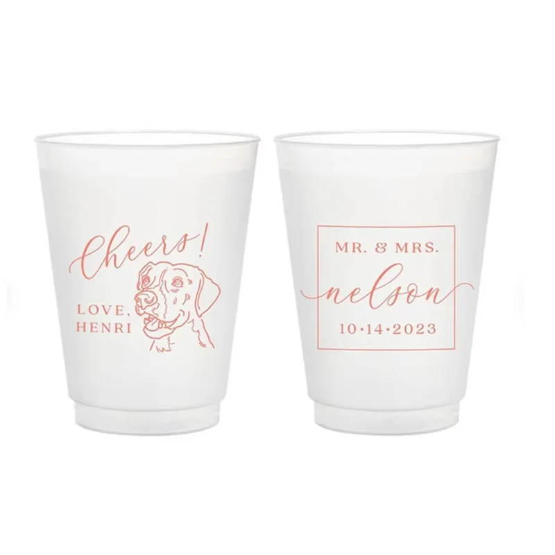 custom-pet-illustration-dog-or-cat-8oz-or-10oz-frosted-unbreakable-plastic-cup-204-cheers-wedding-favors-wedding-cups