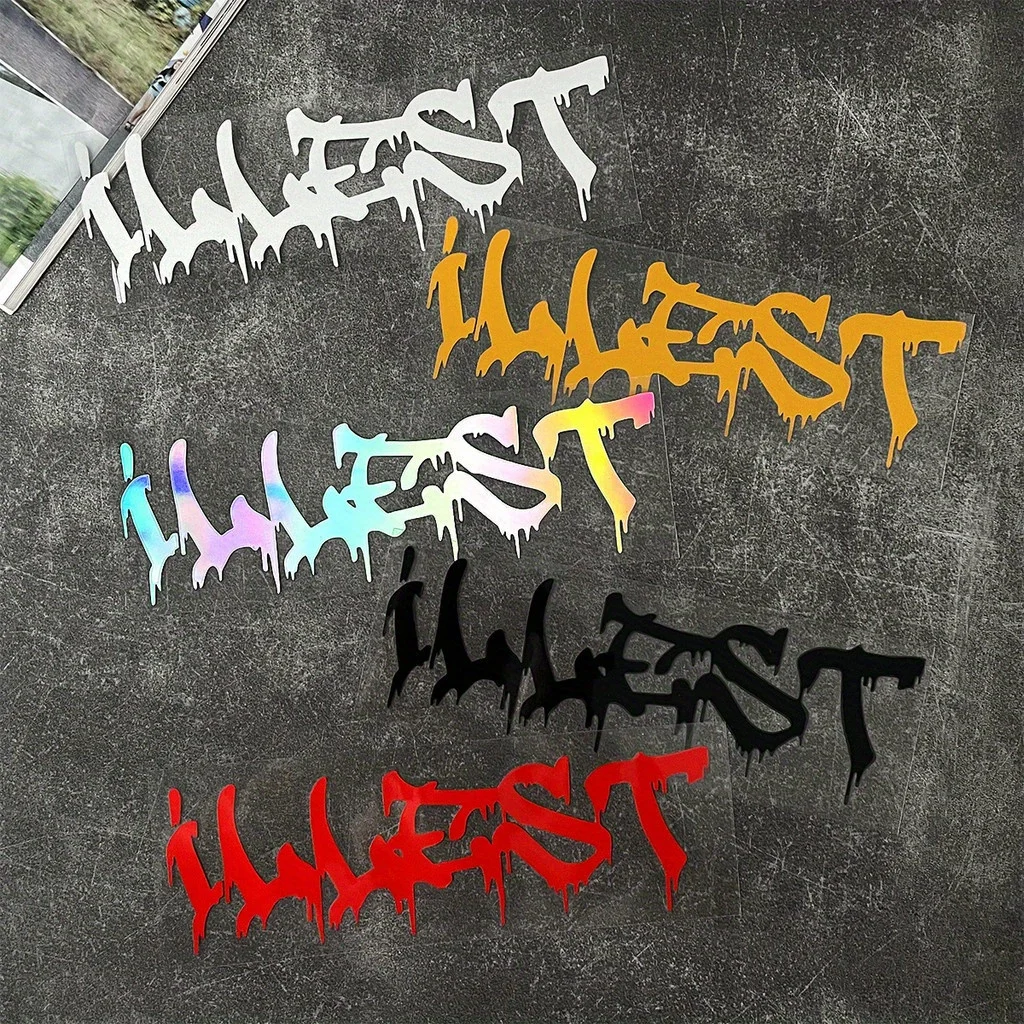 illest Graffiti Helmet Stickers Motorcycle Stickers Accessories Motorcycle Helmet Waterproof Sunscreen Decorative Stickers