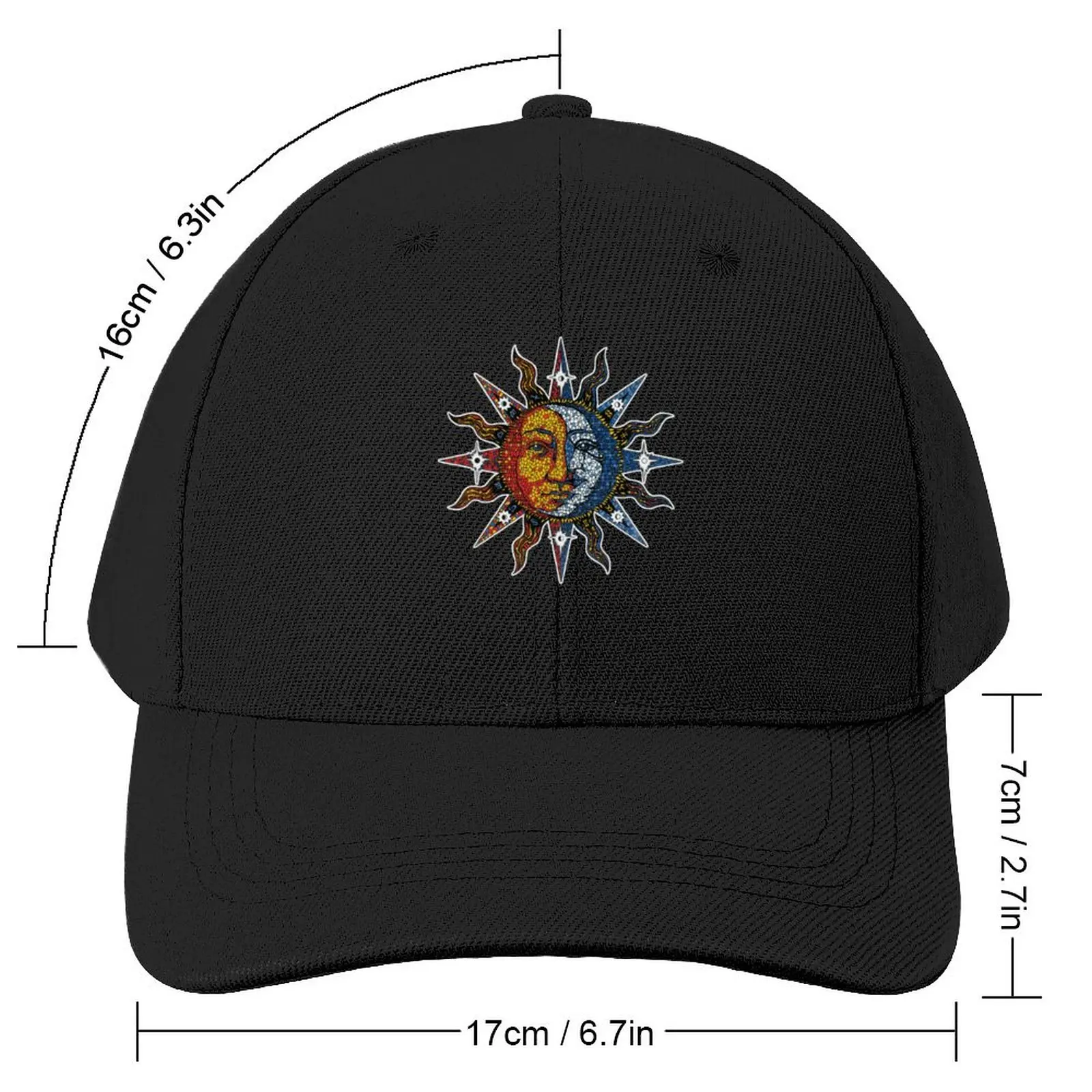 Celestial Mosaic Sun/Moon Baseball Cap Mountaineering Trucker Cap dad hat Beach Bag Hats For Women Men's