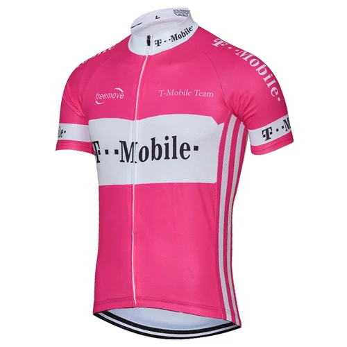 Imagen 2 del producto Nuevos conjuntos de Jersey de Ciclismo de verano para hombre, camisa rosa MTB, Ropa de bicicleta de manga corta, Ropa de Ciclismo de carreras, pantalones cortos con pechera, almohadilla de Gel