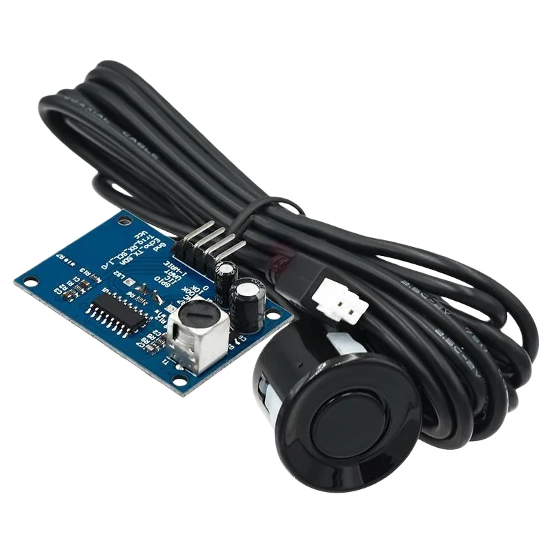 Integrated ultrasonic ranging module, waterproof reversing radar ultrasonic, compatible with SR04T, lead wire optional