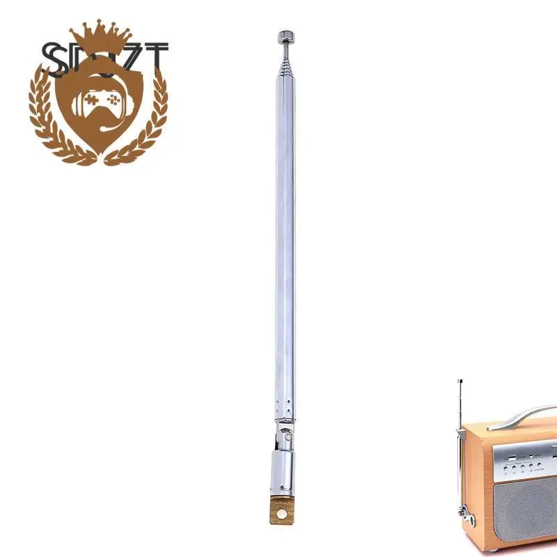 

7 Sections Telescopic Antenna Aerial For Radio TV Silver Expanded Total Length 765MM