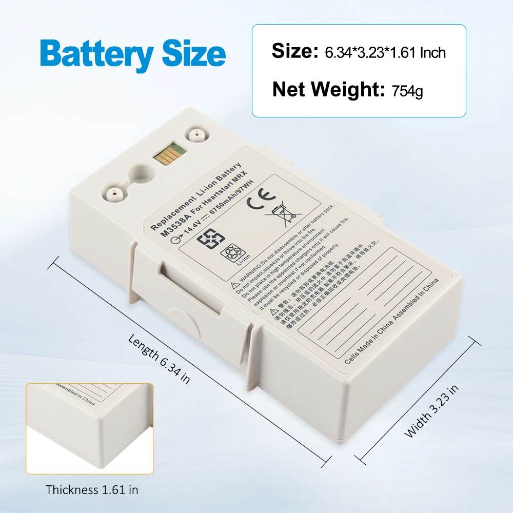 Bateria zamienna KingSener M3538A do monitora-defibrylatora Ph-ps Heartstart MRx, bateria M3538A M3535A M3536A M3535-60992 — zdjęcie produktu 3