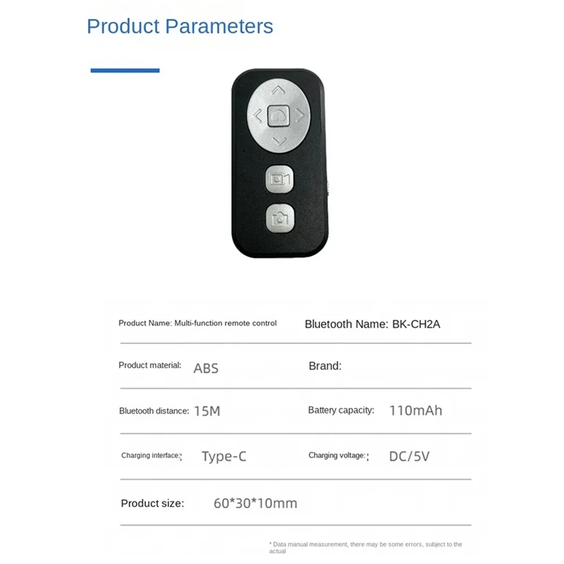 For Tiktok Mobile Self Timer Zoom Function Bluetooth Remote Controller, Page Turning, Liking, Self Timer Short Video