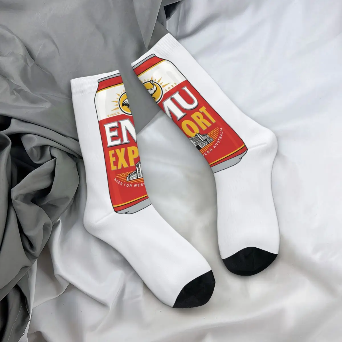 

Всесезонные чулки для экипажа, нарисованные вручную носки Emu Export Can, длинные носки в стиле хип-хоп для мужчин и женщин, подарок на день рождения