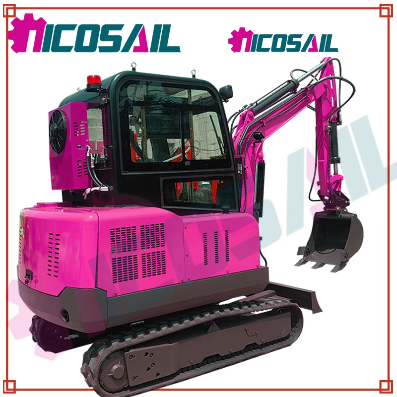 

CE EPA Euro5 approved small excavator bagging machine with rubber truck and boom swing
