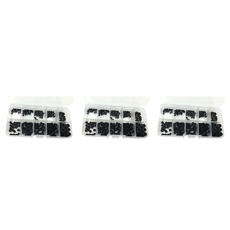

Y50A-600PCS M3 M4 M5 M6 M8 Набор шестигранных винтов с шестигранной головкой (черная легированная сталь)