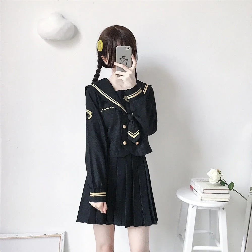 

Japanese School Uniforms Student 2025 Sailor Blouse Pleated Plus Student Girls Costume Cute Women Sexy JK Suit dssee6