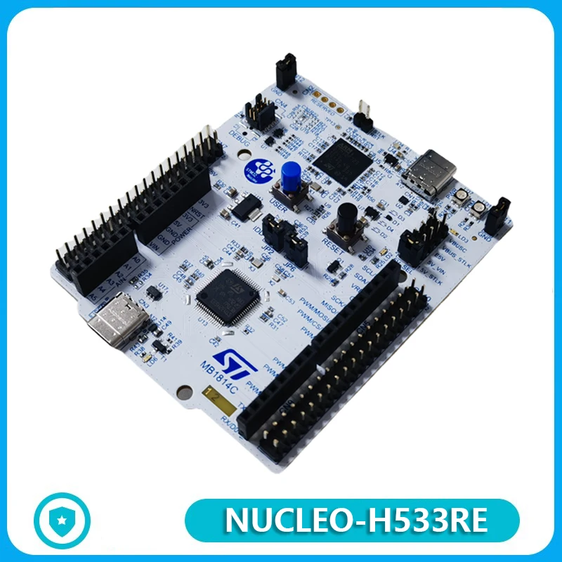 The original off-the-shelf NUCLEO-H533RE development board uses the STM32H533RET6 microcontroller