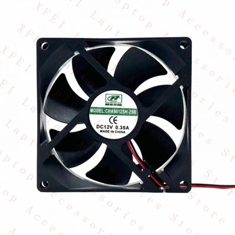 

F For CHA CHA9012SH-25B DC12V 0.35A 9025 9cm 2-Wire Cooling Fan