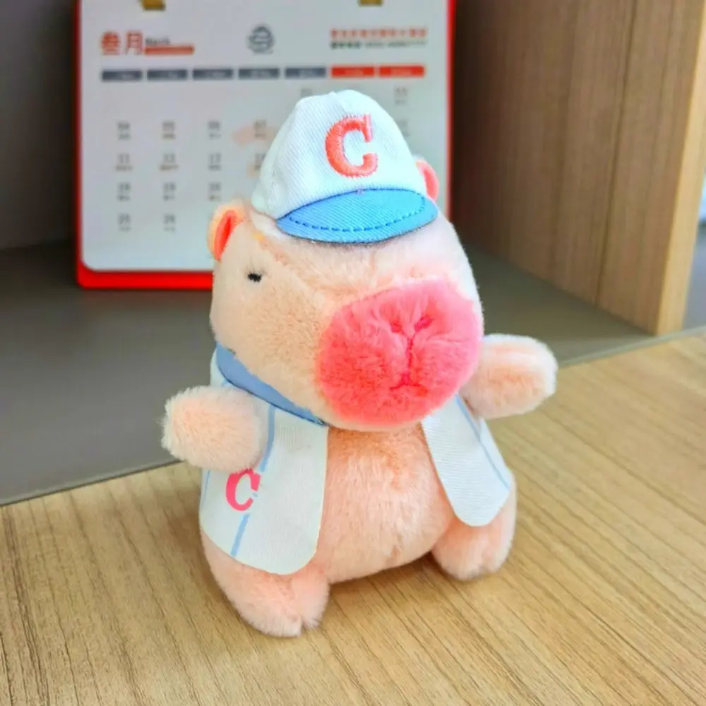 Multicolor Plush Capybara Keychain Cartoon Capybara Cute Simulation Capybara Pendant Accessories Toy Fluffty Animal Doll