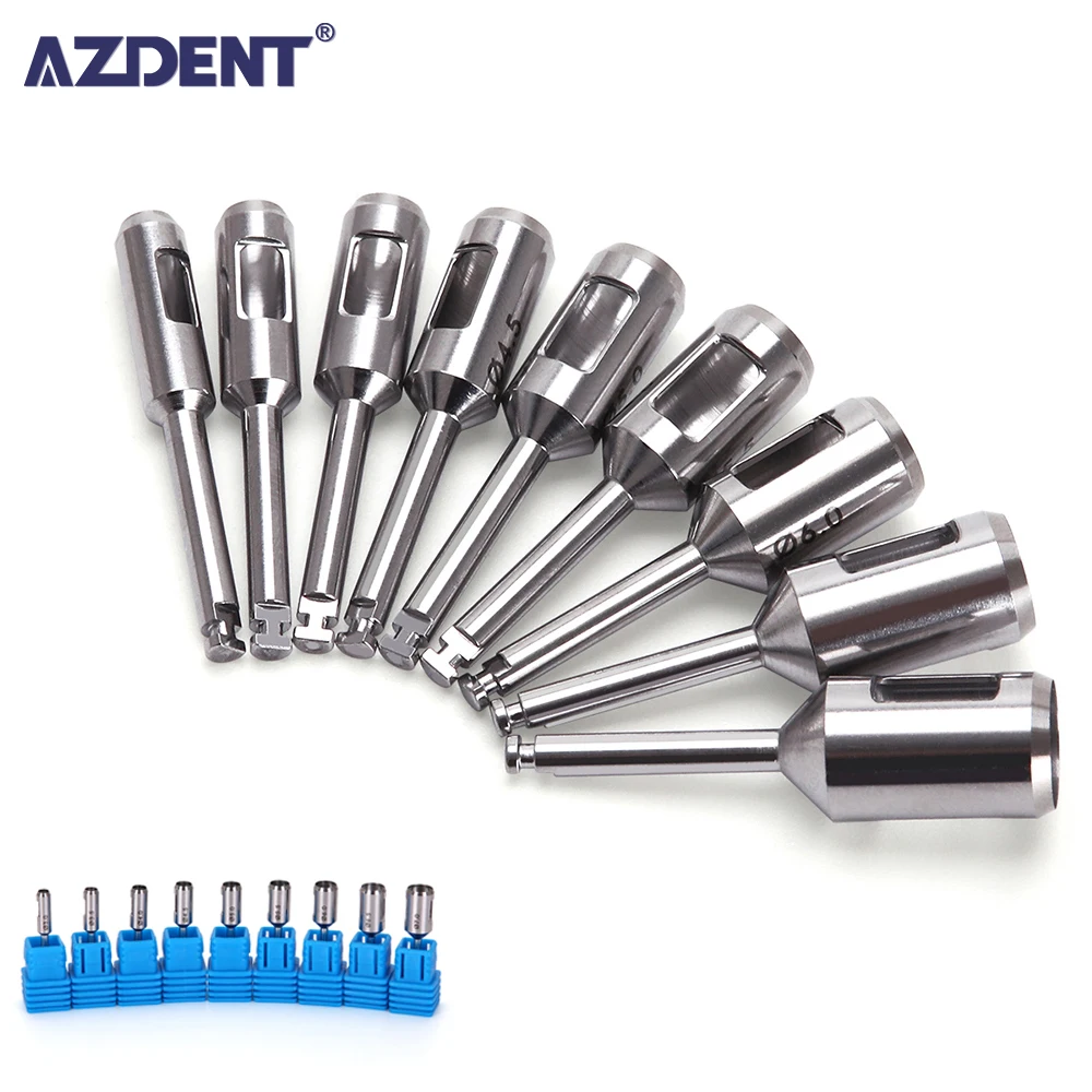 AZDENT 1PC Dental Implant Bone Terphine Bur Tissue Punch Planting Dentistry Tools Dentist Stainless Steel Surgical Instrument