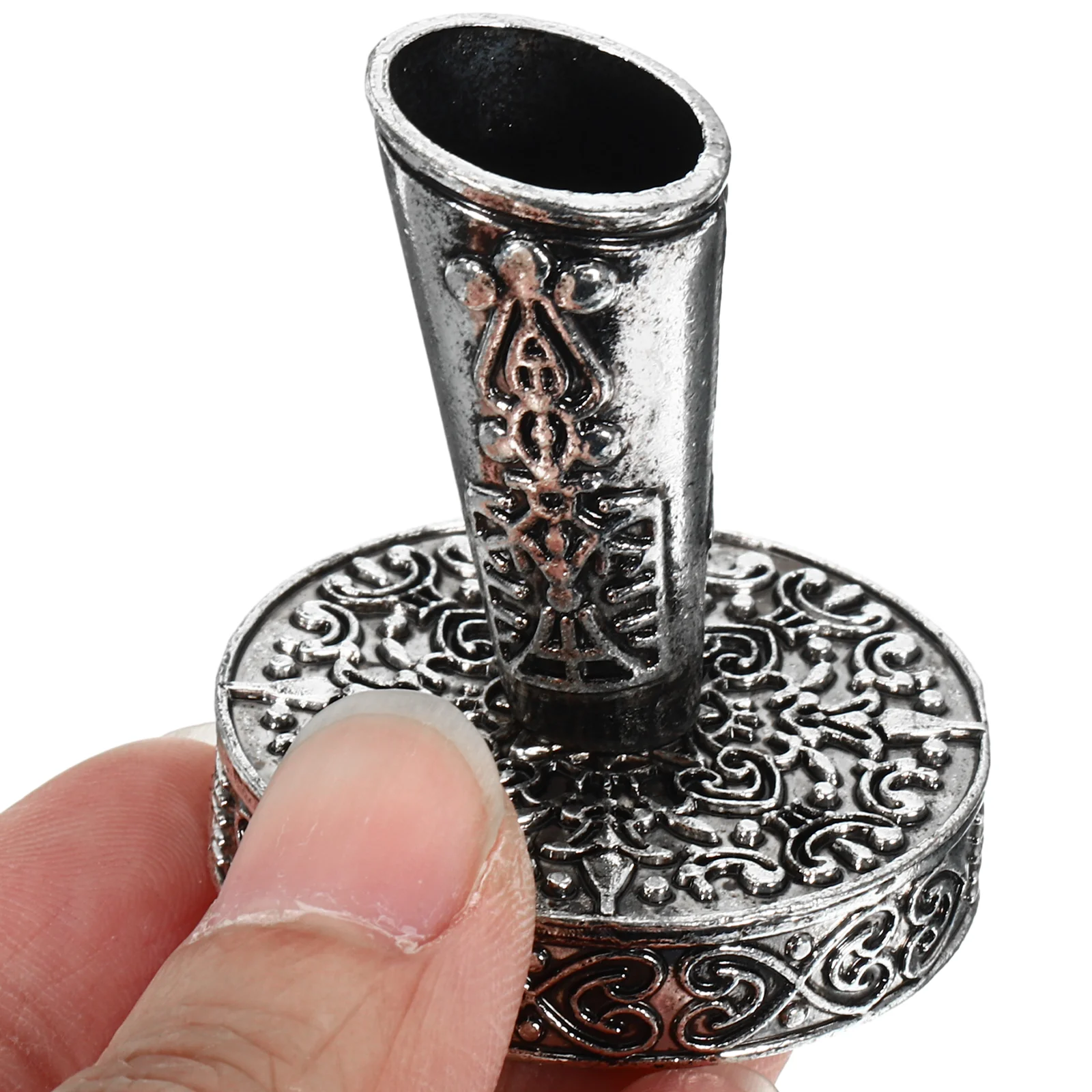 Retro Oblique Pen Holder Quill-pen Support Desktop Metal Single Pot Fountain Stand for Nice Household Creative Pencil