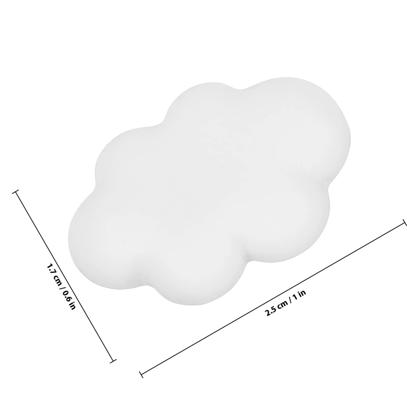 100Pcs DIY Phone Case Decoration Accessories Premium Resin Clouds Handmade Cellphone Shell Ornament Craft Material White