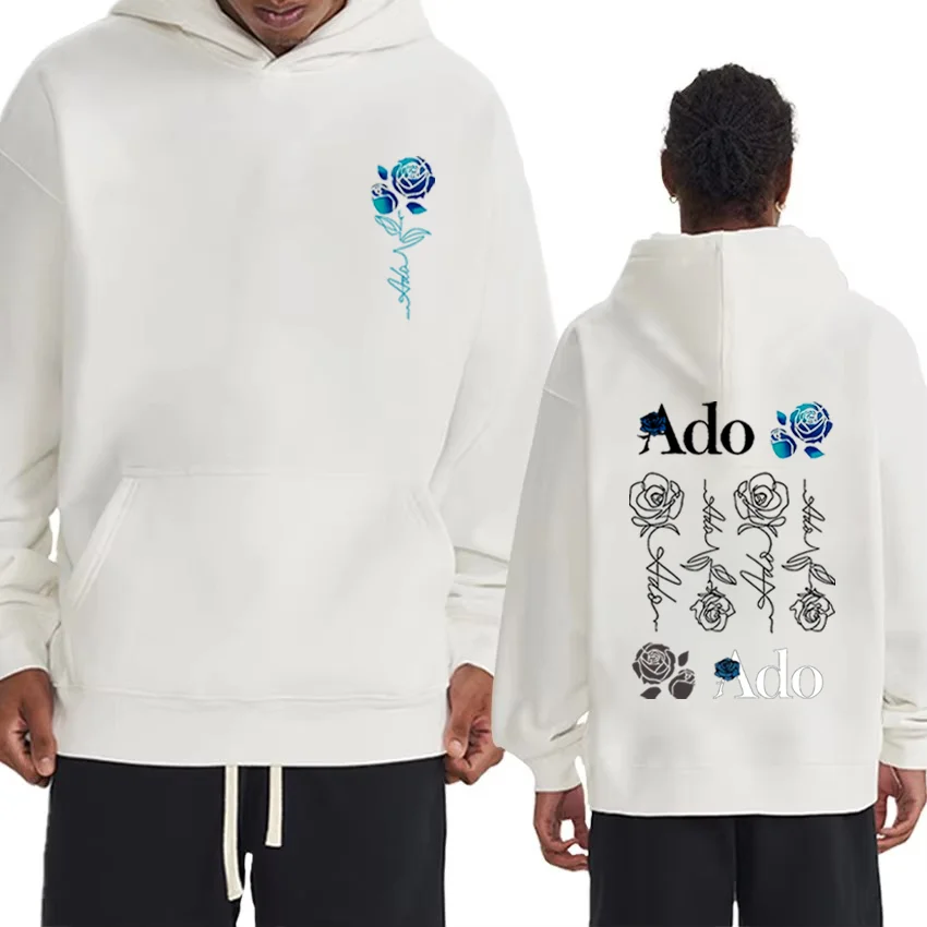 

Ado Hoodie Fashion Men's Women 2025 Autumn Winter Long Sleeve Hooded Sweatshirts Loose Print Streetwear vintage Unisex Pullovers