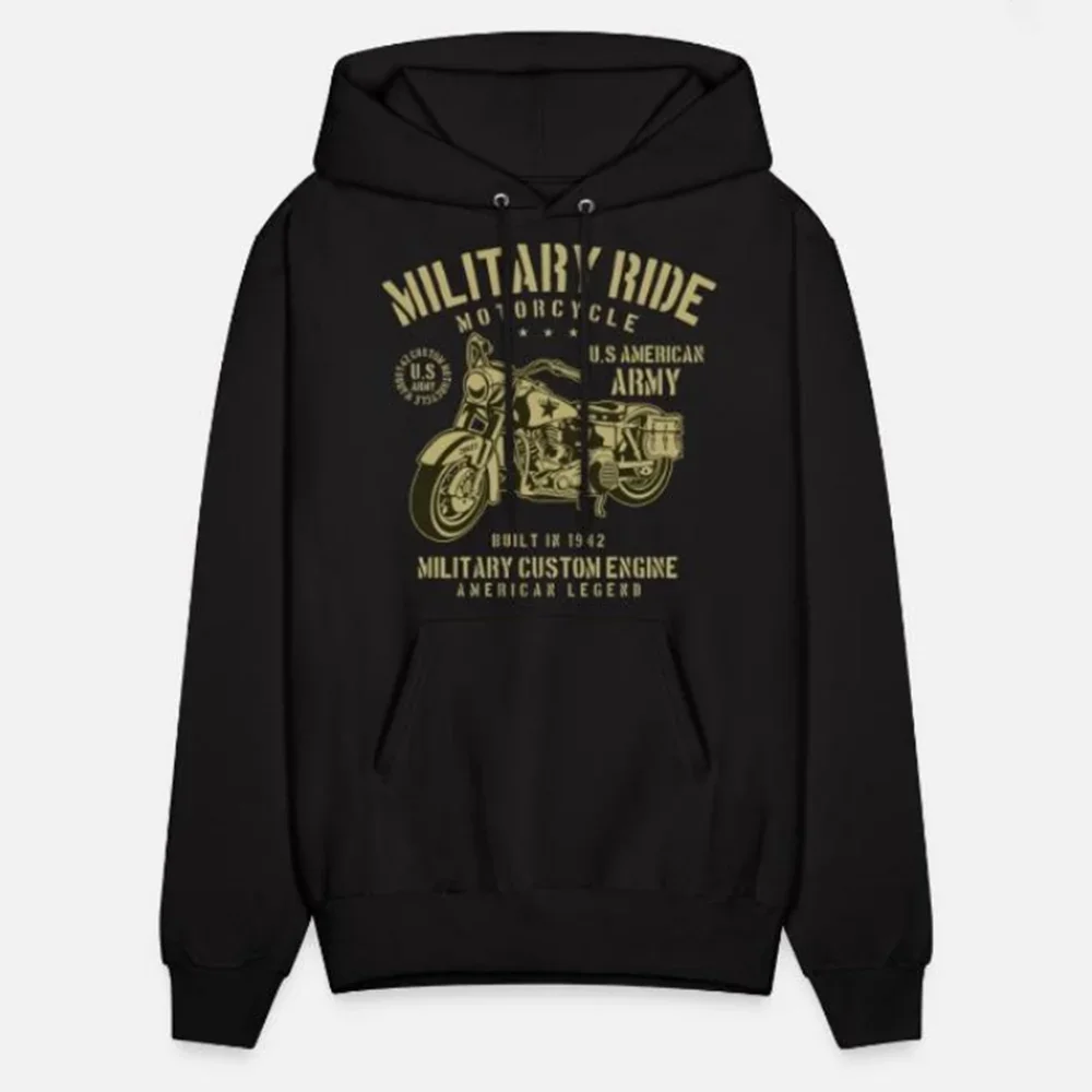 

Retro American Custom Engine Military Ride US Army Motorcycle Pullover Hoodie New 100% Cotton Comfortable Casual Mens Sweatshirt