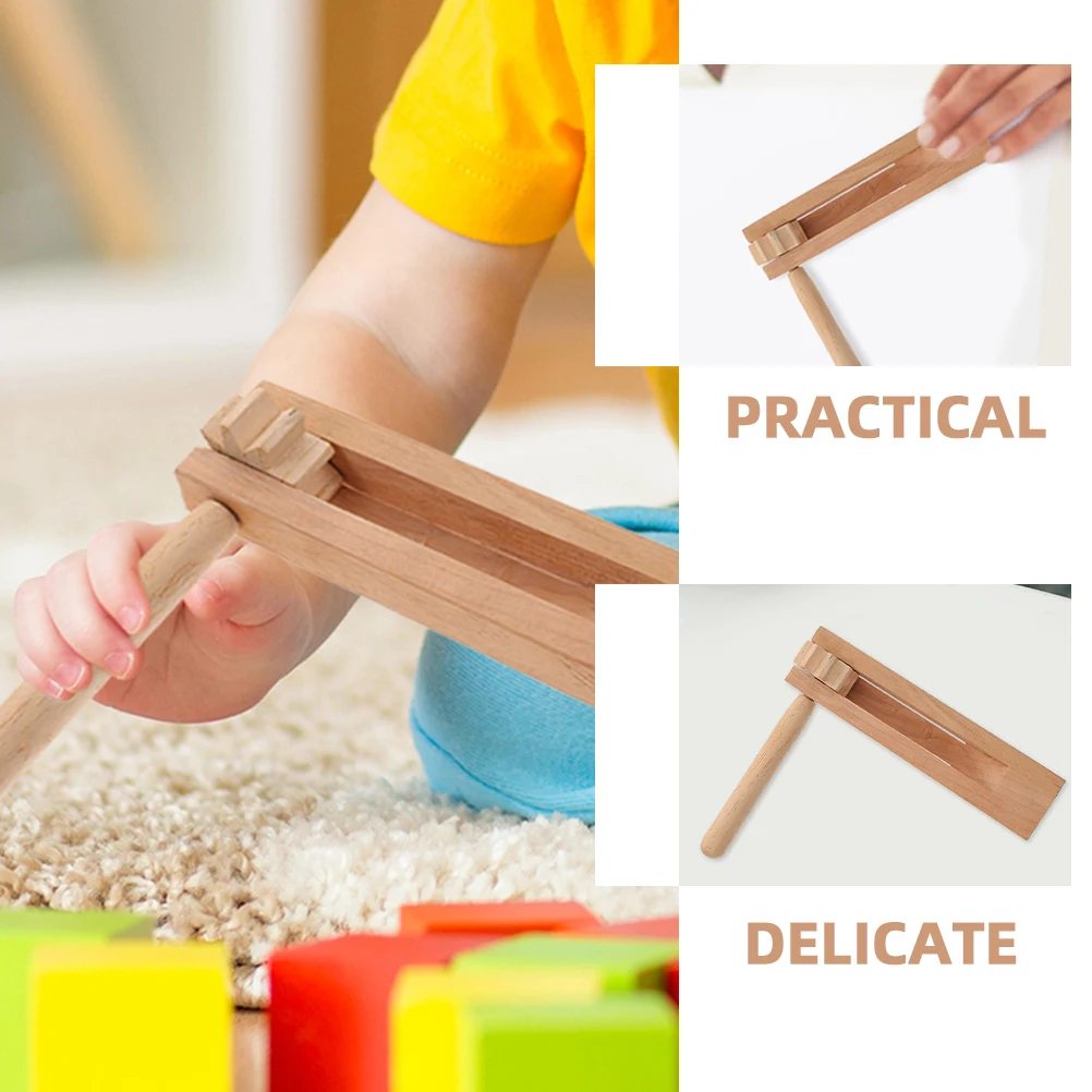 3 SZT. Drewniane Długie H Dziecięce Edukacyjne Instrumenty Perkusyjne Długie H Kastaniety Dla Dzieci Instrument Muzyczny Wielokrotnego Użytku Wytrzymałe