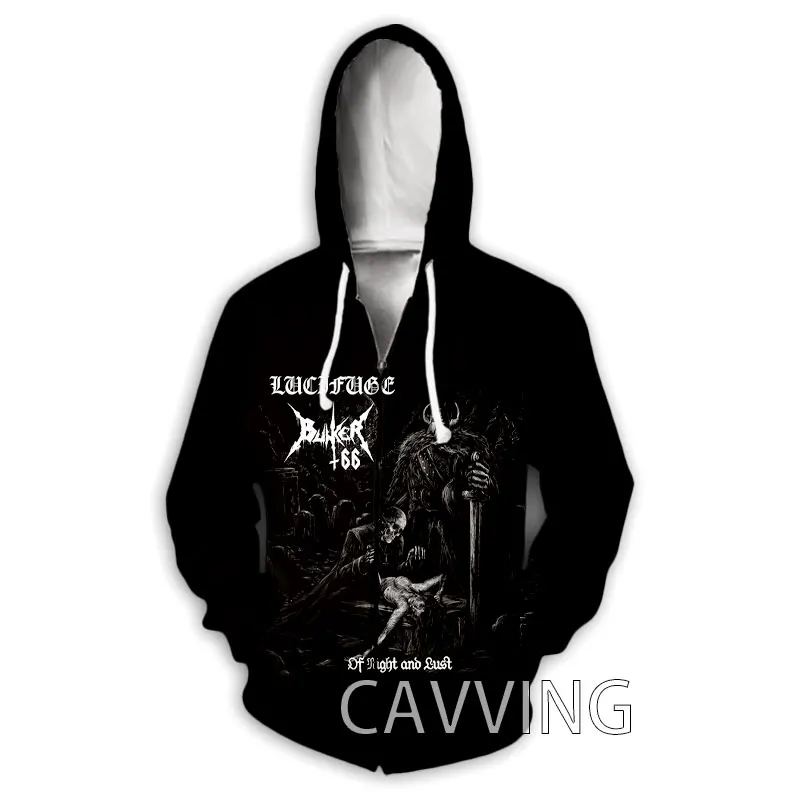 CAVVING 3D Printed  Bunker 66  Rock  Zipper Hoodies Zip Hooded Sweatshirt Harajuku Hoodie Sweatshirt for Men/women