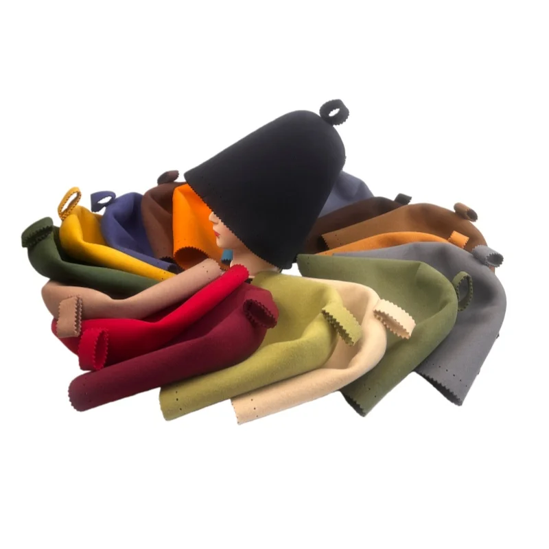 Sauna Hat Made of 100% Merino Wool - Seamless - Protection Against Overheating in the Sauna