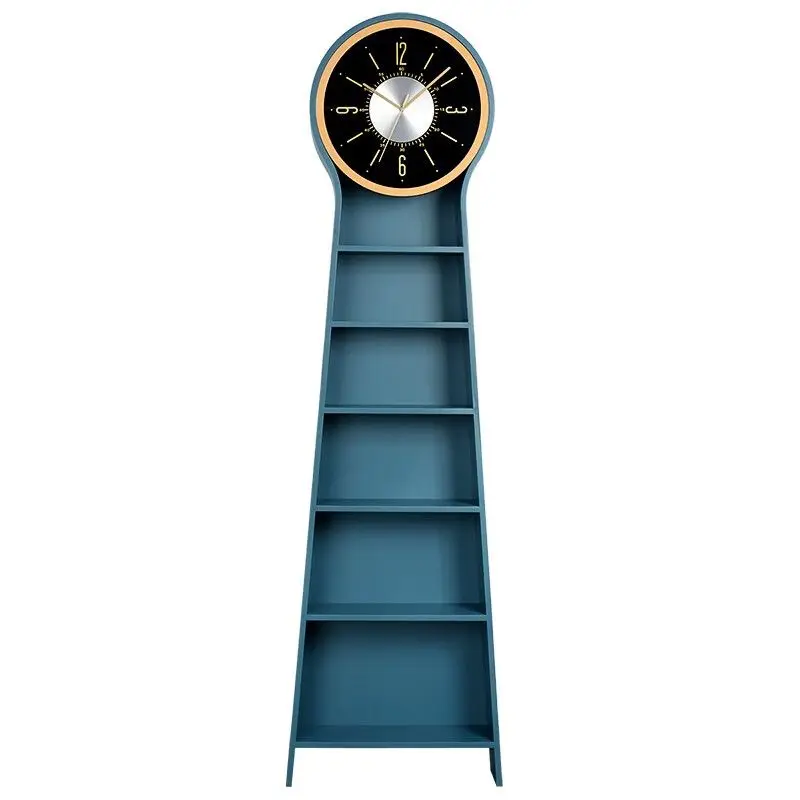 

Modern storage floor clock Living room multi-layer storage rack desk clock