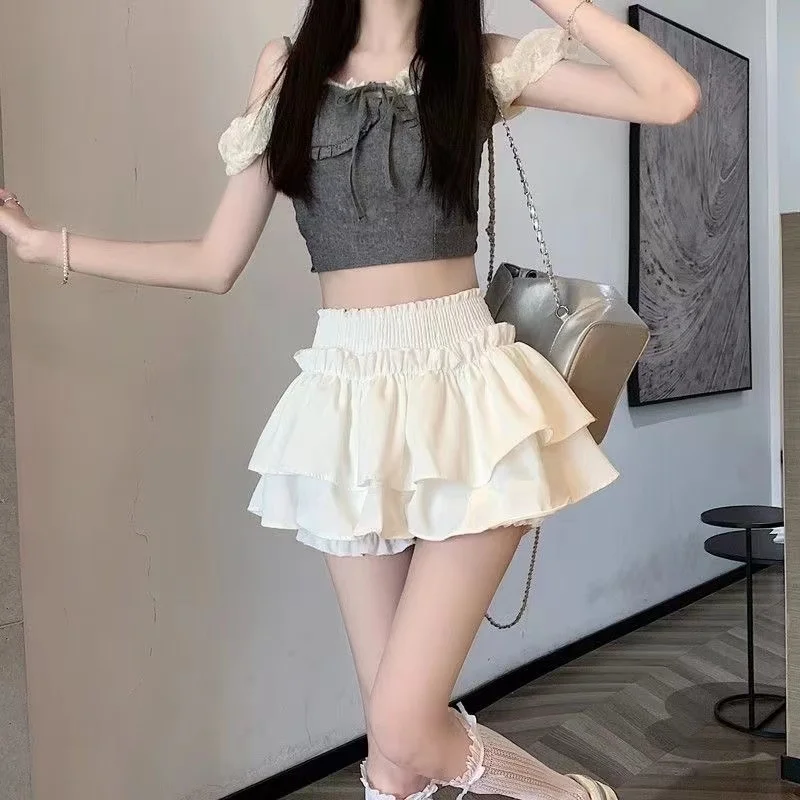 

Skirts Womens Multiple Crop Tops Pastel Visual Penetration Nights Colored advanced Mode Rok Met Parties Teen Cyberpunk Colour