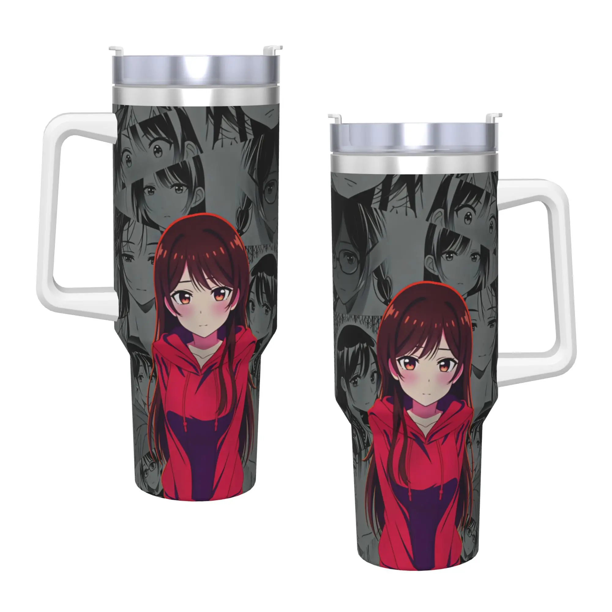 Mizuhara Chizuru Stainless Steel Tumbler  Driving Car Mugs 40oz Coffee Mug Portable Hot Drinks Milk Tea Water Bottle