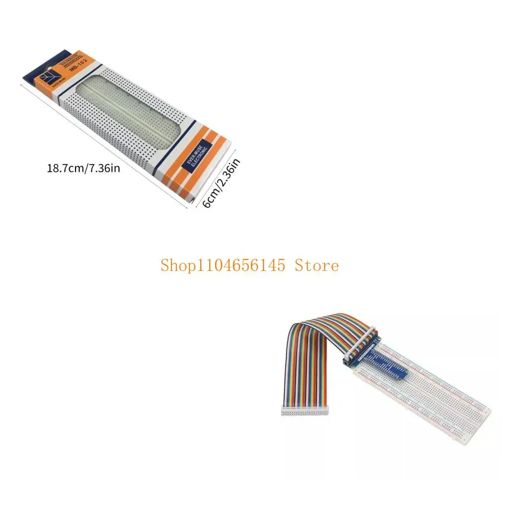 GPIO Expansion Board Breakouts Board Sets for 5/4B/3B GPIO T Type Adapter Board Rainbow Ribbon Cable 65Pcs Jumper Wire