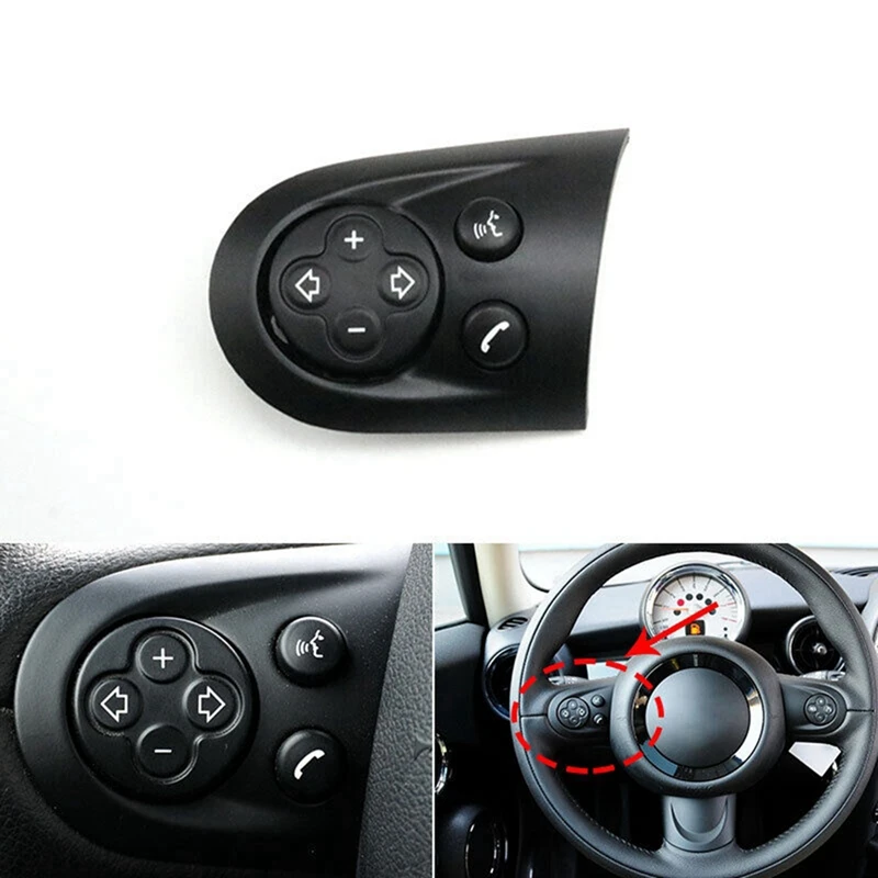 Car Multifunction Volume Steering Wheel Switch Button Cover For MINI Cooper R55 R55 R57 R57 R58 R59 R59 R60 R61