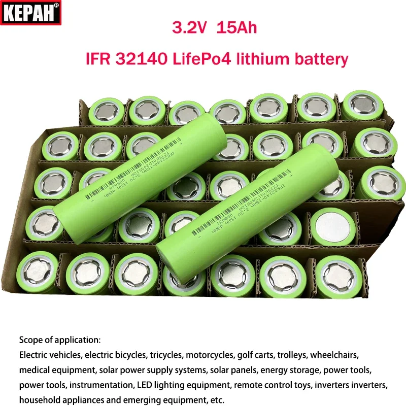 3.2V 15Ah IFR 32140 LifePo4 can be assembled battery DIY 12V 24V 36V 48V and other electric bicycles, electric tricycles, tools