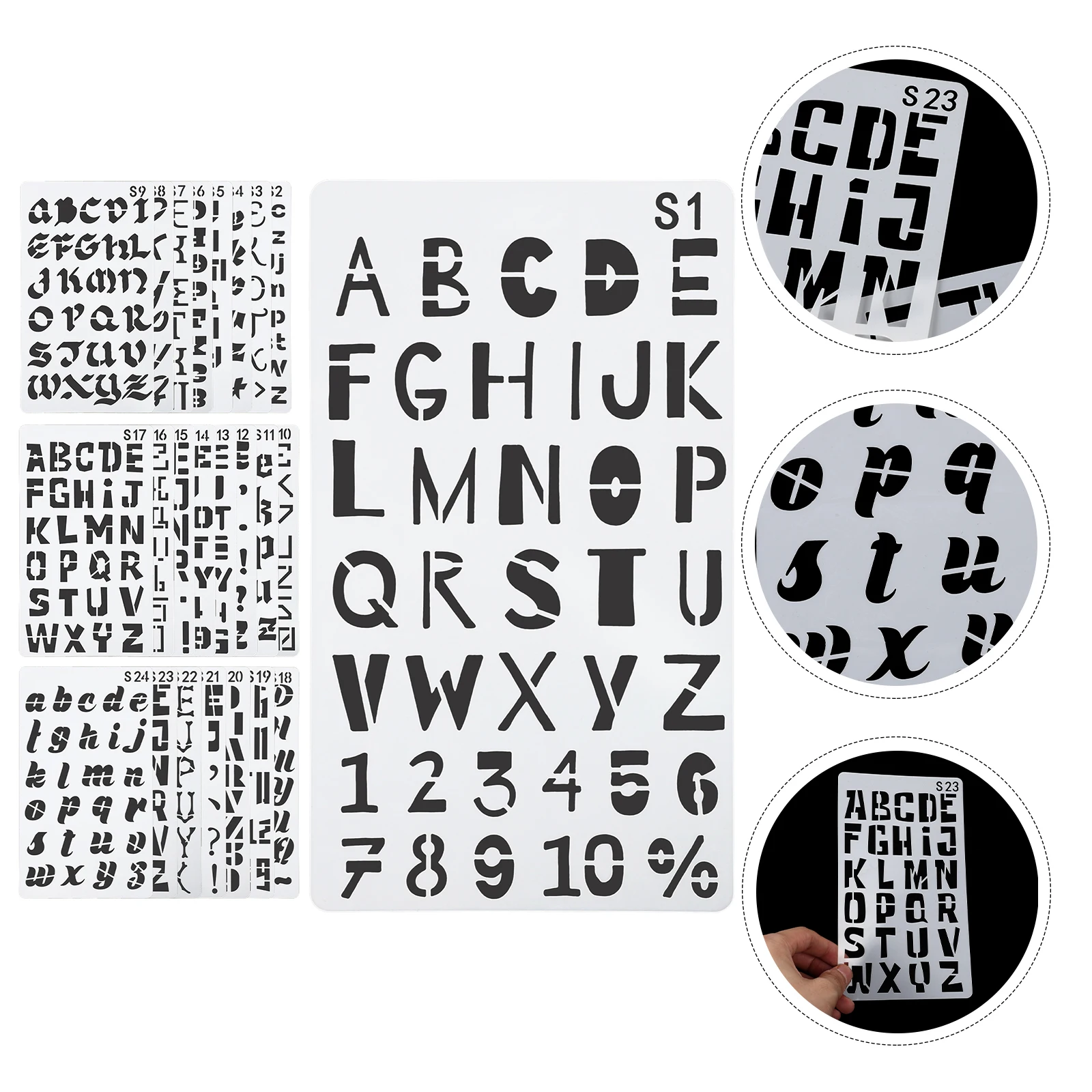 

Reusable English Alphabet Stencils Hollow Painting Templates Lettering Stencils For Diy Crafts Wall Fabric Wood Metal Ceramics