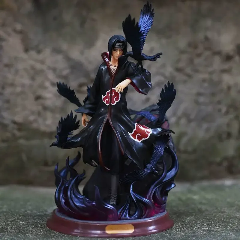28cm Popular Naruto Anime Model Uchiha Itachi Statue Toy Home Decor Ornament for Boyfriend Gift