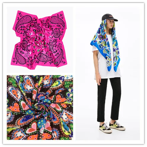 多機能大型正方形スカーフビーチタオルプリントさまざまなスタイル夏冬春秋女性のシルクスカーフ 20 センチメートル