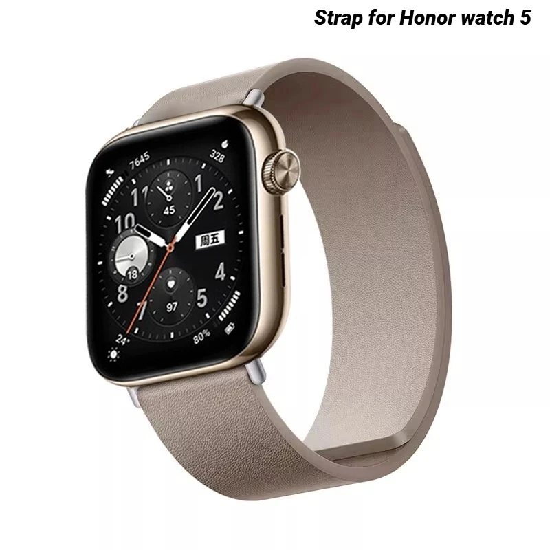 حزام مغناطيسي لساعة Honor 5 حزام ساعة أنيق لساعة Honor watch5 Correa سوار معصم للنساء والرجال حزام رياضي