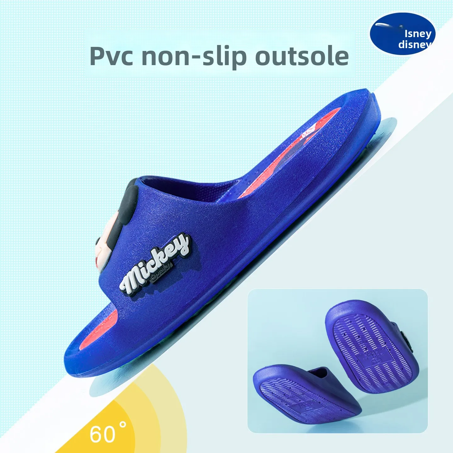 صنادل ديزني الرسمية على شكل دب الفراولة - شباشب حمام منزلية مضادة للانزلاق للأطفال، راحة داخلية وآمنة