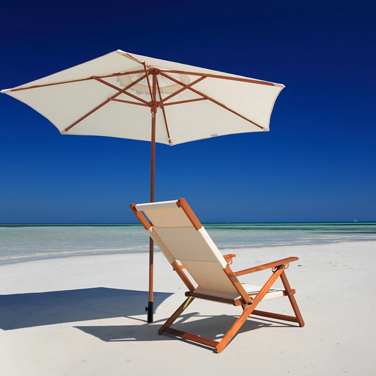 Parasol Insert Outdoor Umbrella Beach Holder Stand Anchor Stake for Steel Patio Base Sand