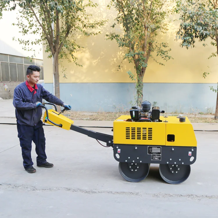 Mini Walk Behind Road Roller Compactor Chinese Double Drum Hand Small Compactor Roller