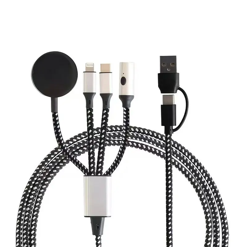 

4-in-2 USB C data cable, cigarette lighter, suitable for Apple Watch chargers with a variety of fast charging functions