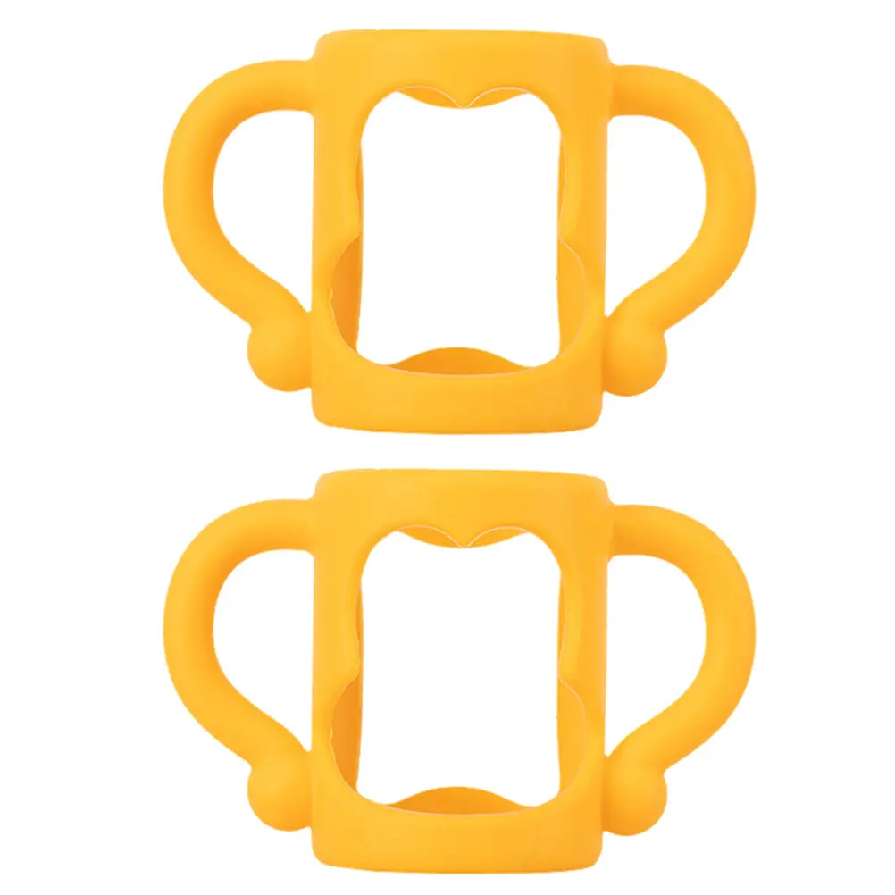 

2pcs Silicone Mouth Handle For Feeding Silicone Feeding Handle Non-Slip Wide Mouth Milk Bottle Accessory Infant Baby Bottle Grip