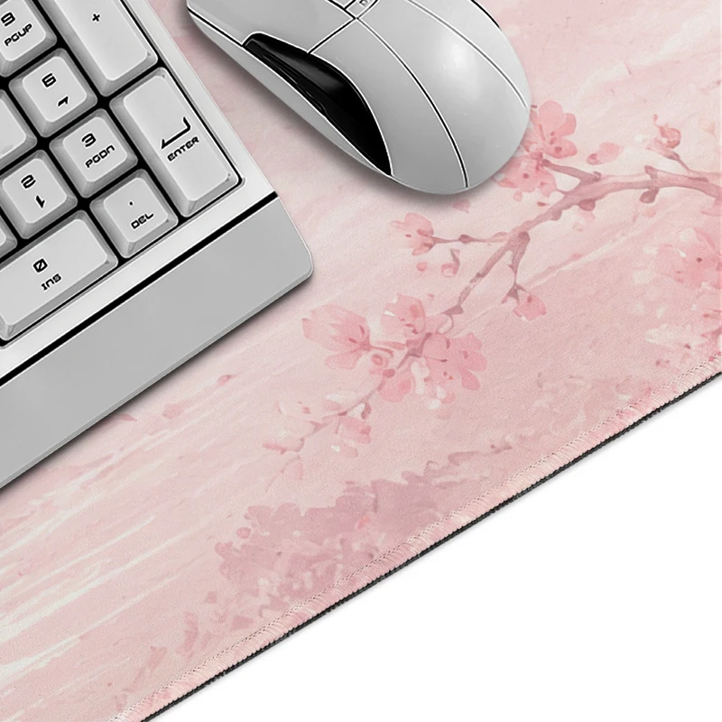 Blush Pink Mouse Pad Gamer XL HD Custom Large Mousepad XXL Mouse Mat Carpet Non-Slip Natural Rubber Office Accessories Table Mat