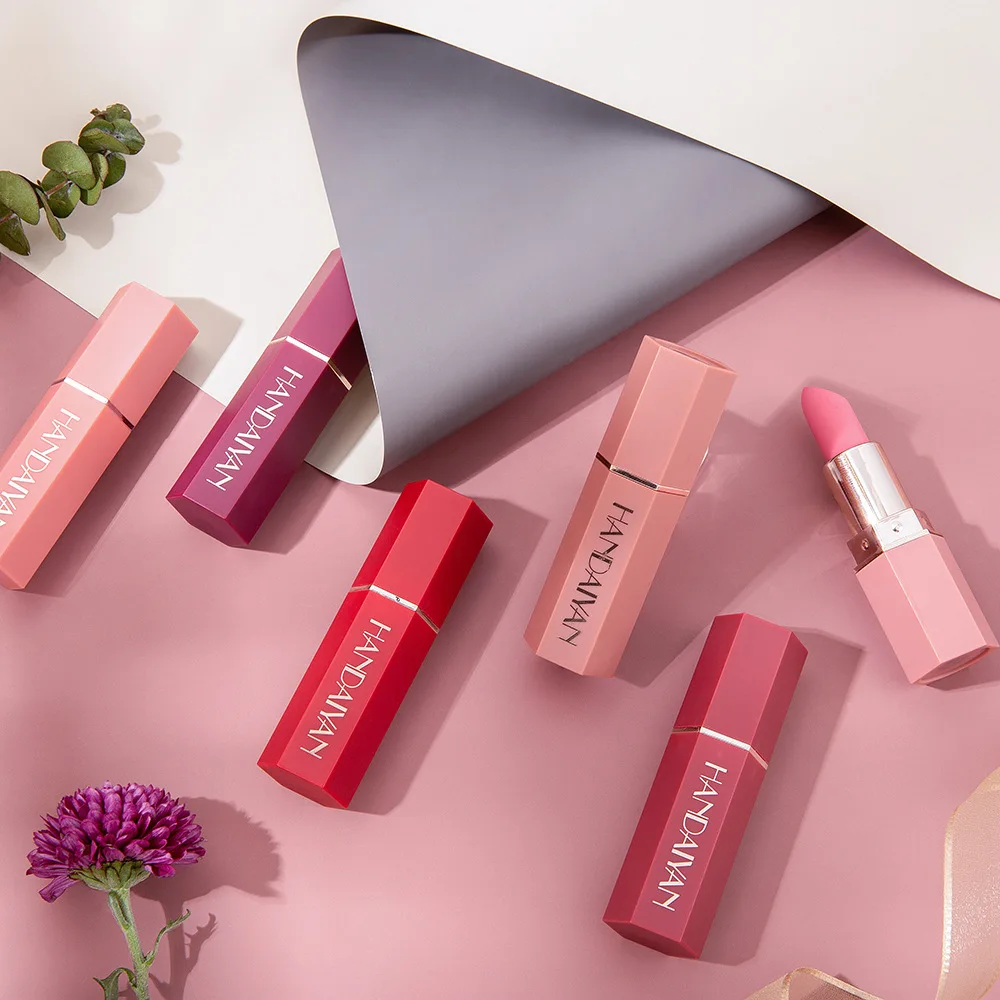 Lápiz labial mate de larga duración para mujer, resistente al agua, terciopelo, antiadherente, taza, nuevo, belleza, barato, muy cosméticos, maquillaje, venta al por mayor