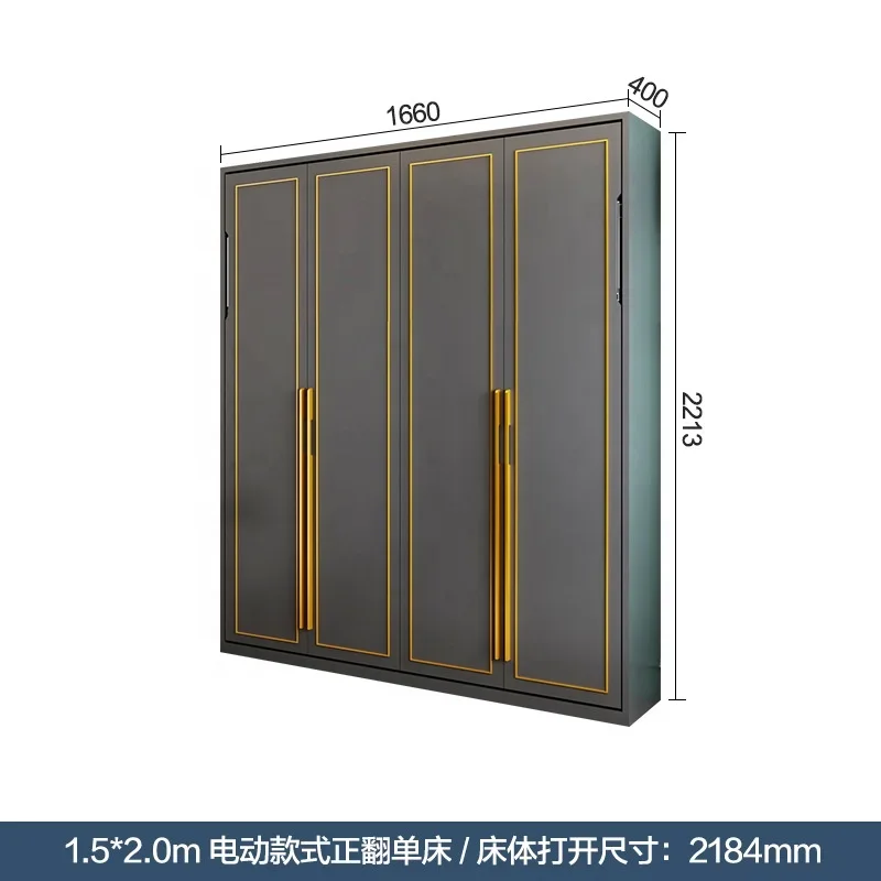 For HOT SALE Hidden Bed Folding Bedroom Wardrobe
