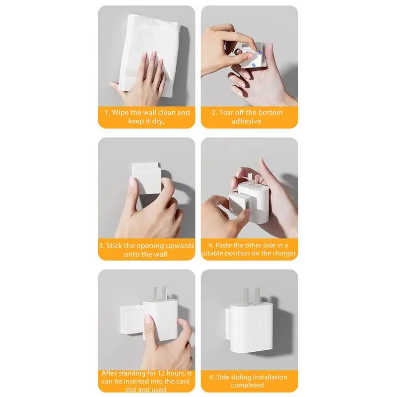 Charging Cord Organizer 2 Pcs Adhesive Cord Management Charging Block Cable Management Adhesive Cable Organizing For Wall