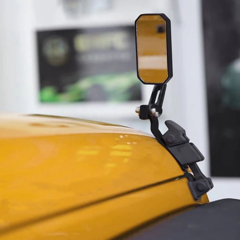 

Rearview Mirror Square Reversing Mirror Left/Right for Jeep Wrangler JK JL JT Gladiator 2007-2024 Engine Hood Blind Spot Mirror