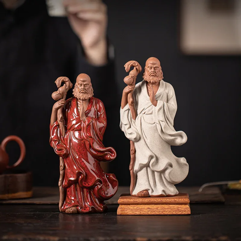 

Zen Ceramic Master of Zen Sculpture Character Decoration Home Living Room and Tea Room Table Decoration Decoration