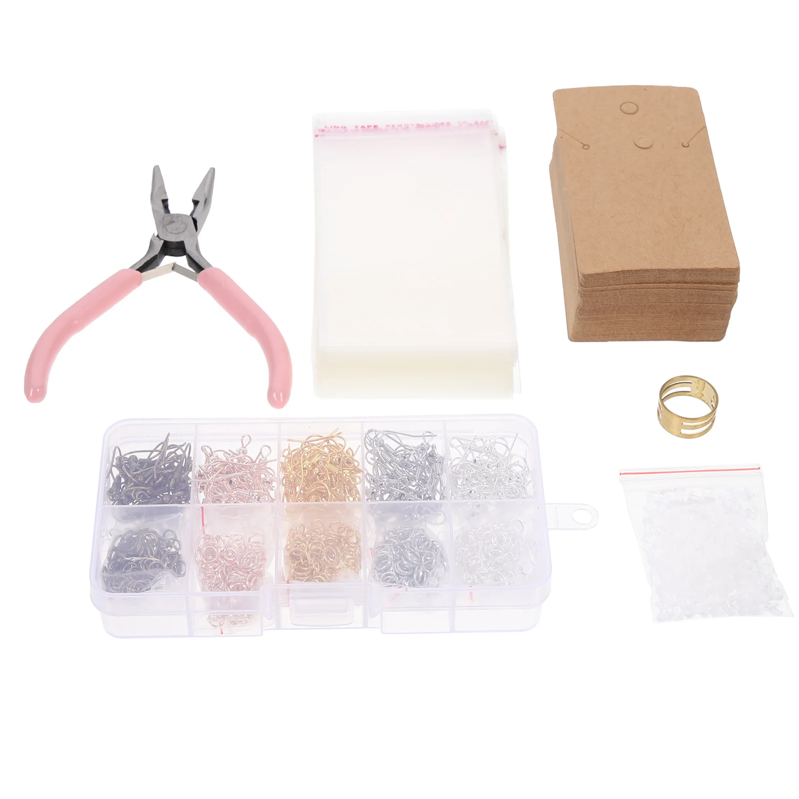 

Earring Making Kit Jewelry Craft Supplies DIY Hooks Circles Beads Clay Fidget Toys Bracelets Gifts H made Accessories Alloy