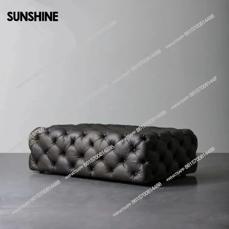 

Modern Shoe Changing Stool Luxury Stools Decorative Sofa Stools Aesthetic Multifunctional Leather Stool Living Room