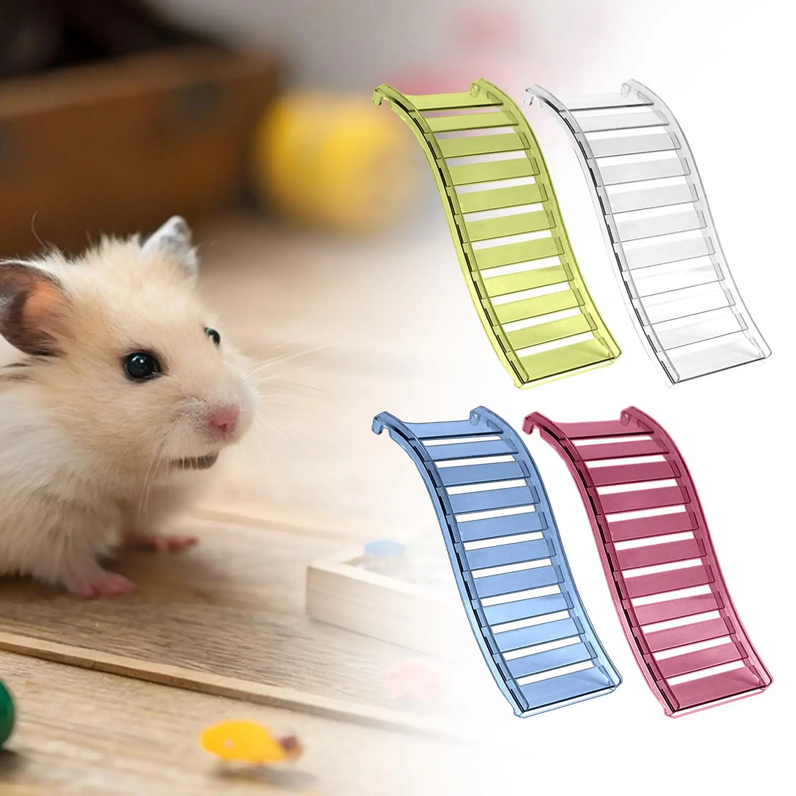 Hamster Ladder Anti Slip Bridge Climbing Toy for Cage Decor and Accessories for Hedgehog Small Pets Gerbils Small Animals Rats