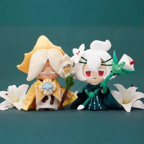 Cookie Run Kingdom-juguete de peluche de lirio blanco, arco de viento, galleta, sombra, leche, galleta, juguete de peluche, muñeco de peluche de vainilla pura, productos Merch